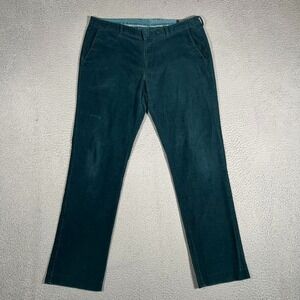 Bonobos Pants Mens 34x31 Blue Corduroy Slim Straight Casual Preppy Pockets